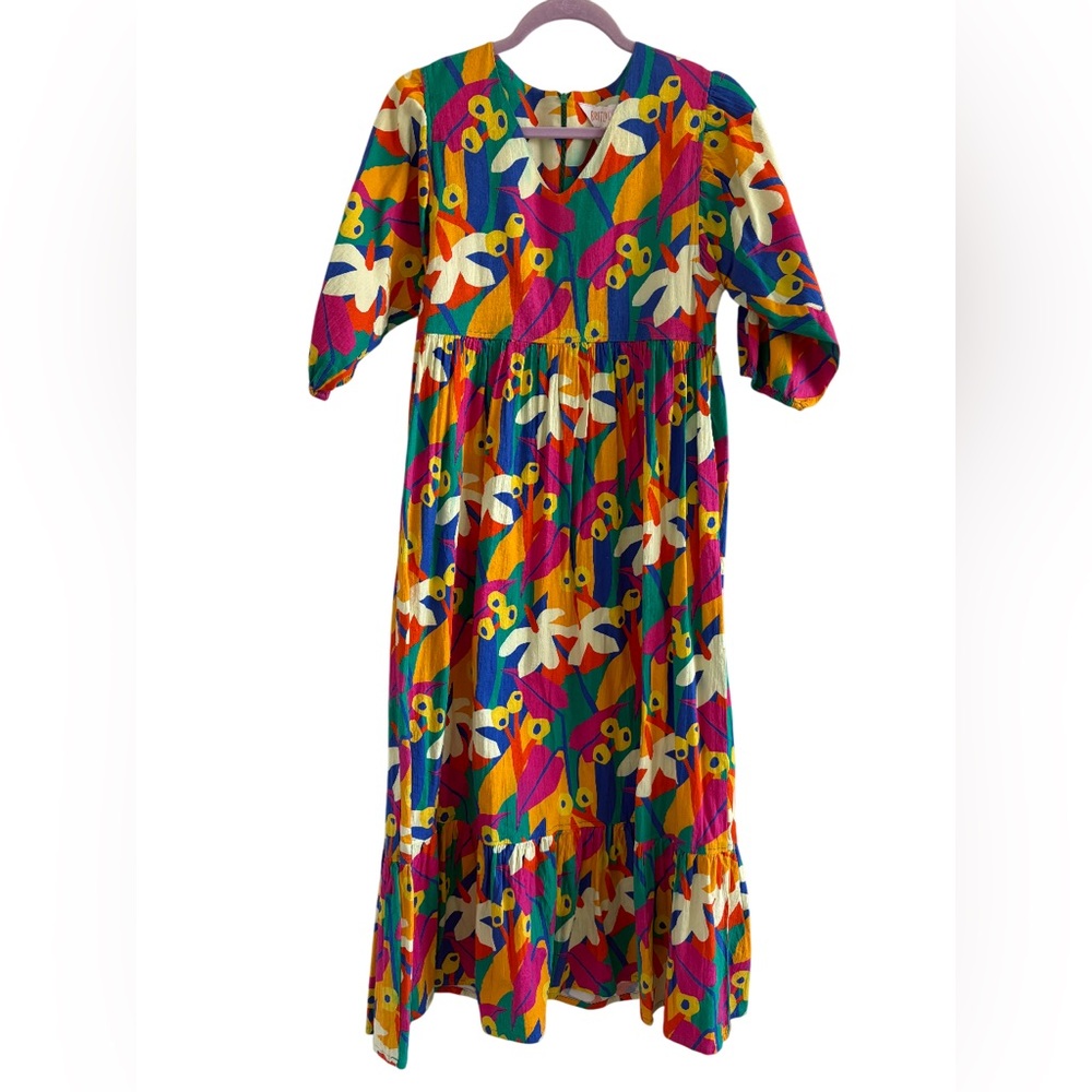 Briton Court Pampas Maxi Dress in Tangerine Tango